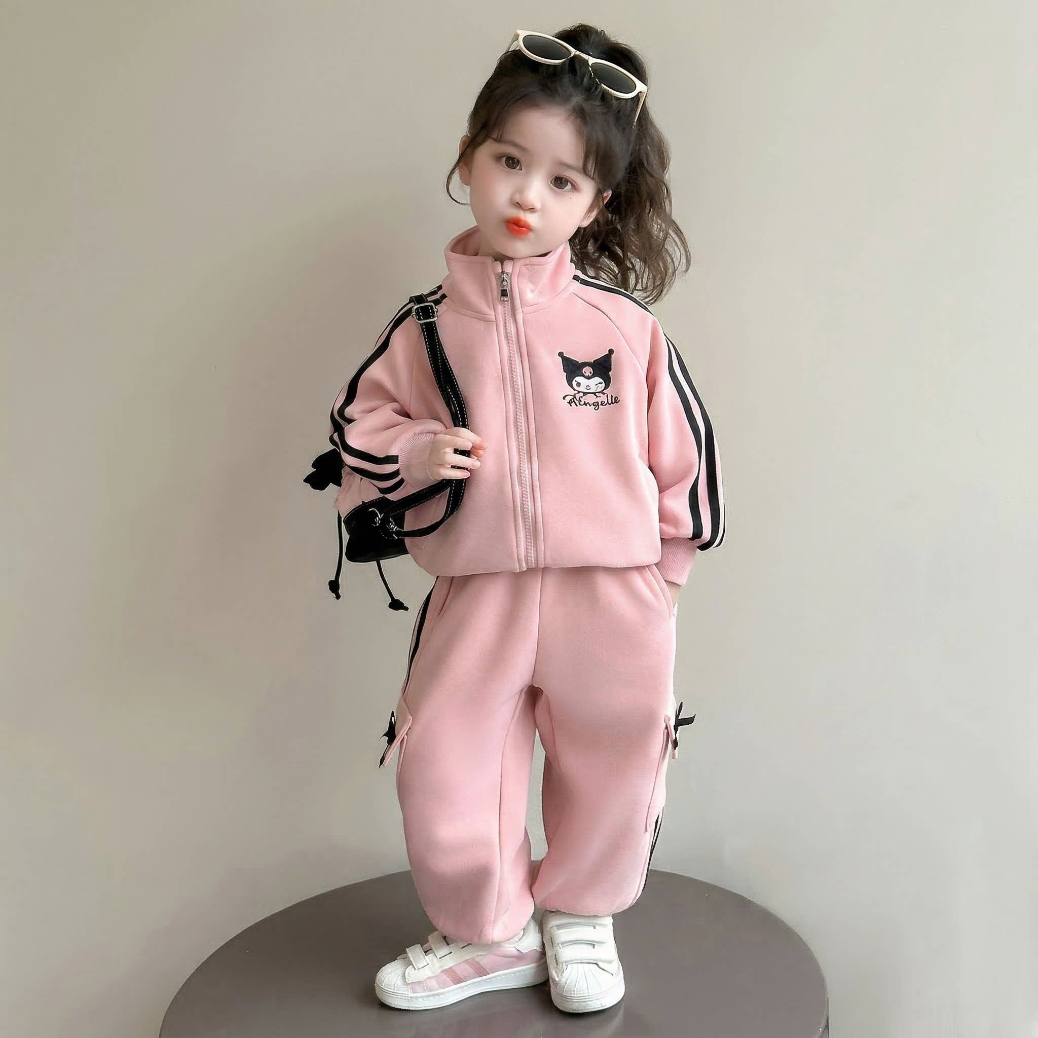 女童春装套装2026新款洋气小女孩库洛米外套运动两件套春秋季衣服