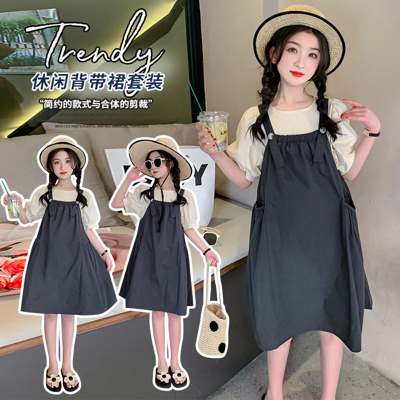 女童夏季连衣裙儿童网红裙子爆款女孩小裙女大童高级感公主裙夏天