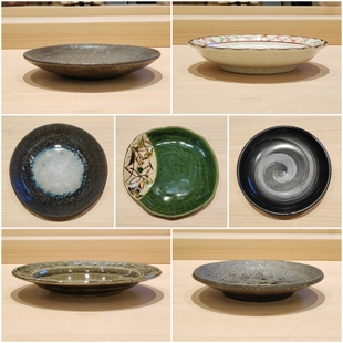 善渊日本进口日式和风陶瓷器餐具菜盘碟子平盘圆盘骨碟多用盘