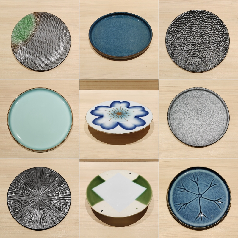 日式平盘陶瓷日料圆盘8寸西式