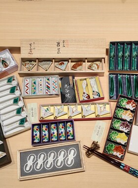 清水烧筷架日本进口九古烧陶瓷锡