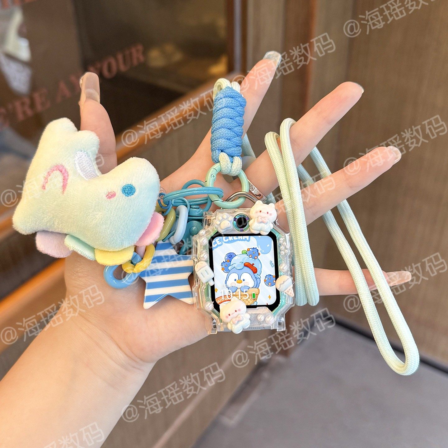 适用小天才电话手表W2028AC表带挂绳W2406AC挂套Y8挂链Q1C挂饰D3S,智能设备,智能手表手环表带/腕带,淘宝优惠券,粉丝福利购,淘宝优惠卷