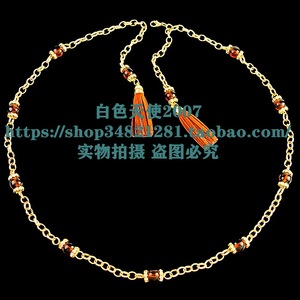 清仓特价水晶水钻流苏皮质带金属饰品腰链腰带女腰饰配饰可当项链