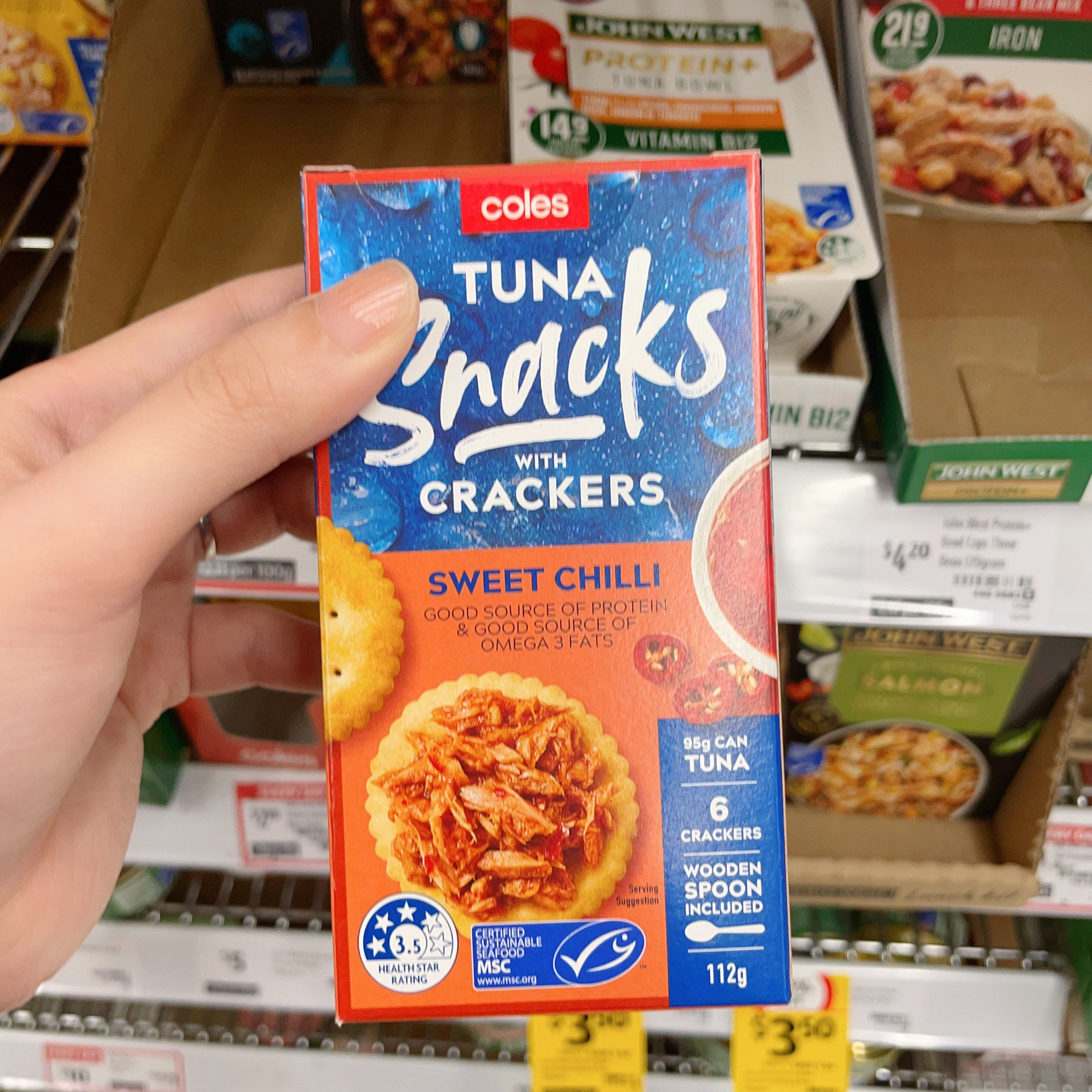 澳洲代购直邮 coles 超市自营 午餐盒友好 吞拿鱼饼干组合 112g