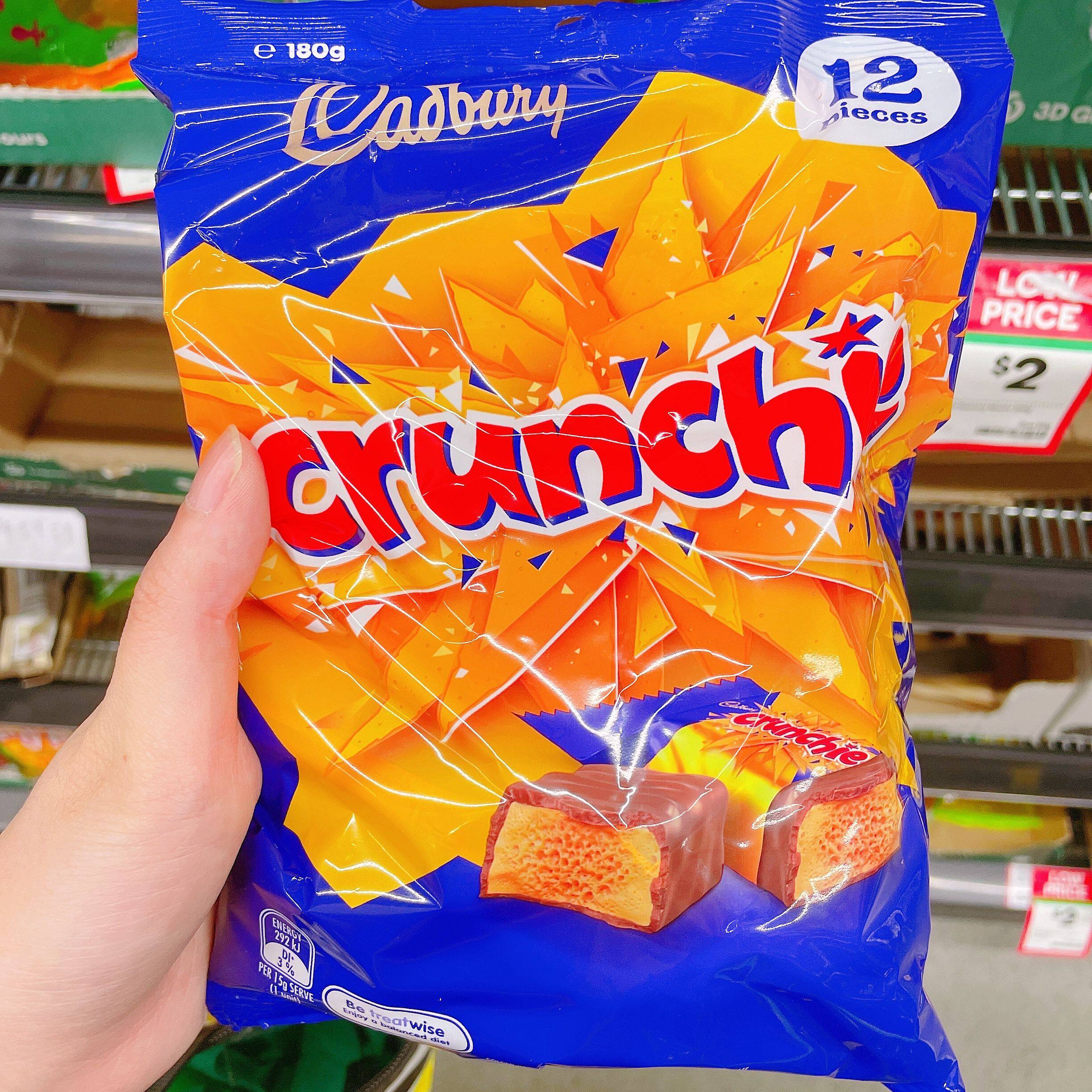 M家澳洲Cadbury吉百利crunchie花生焦糖蜂巢脆心巧克力 180g