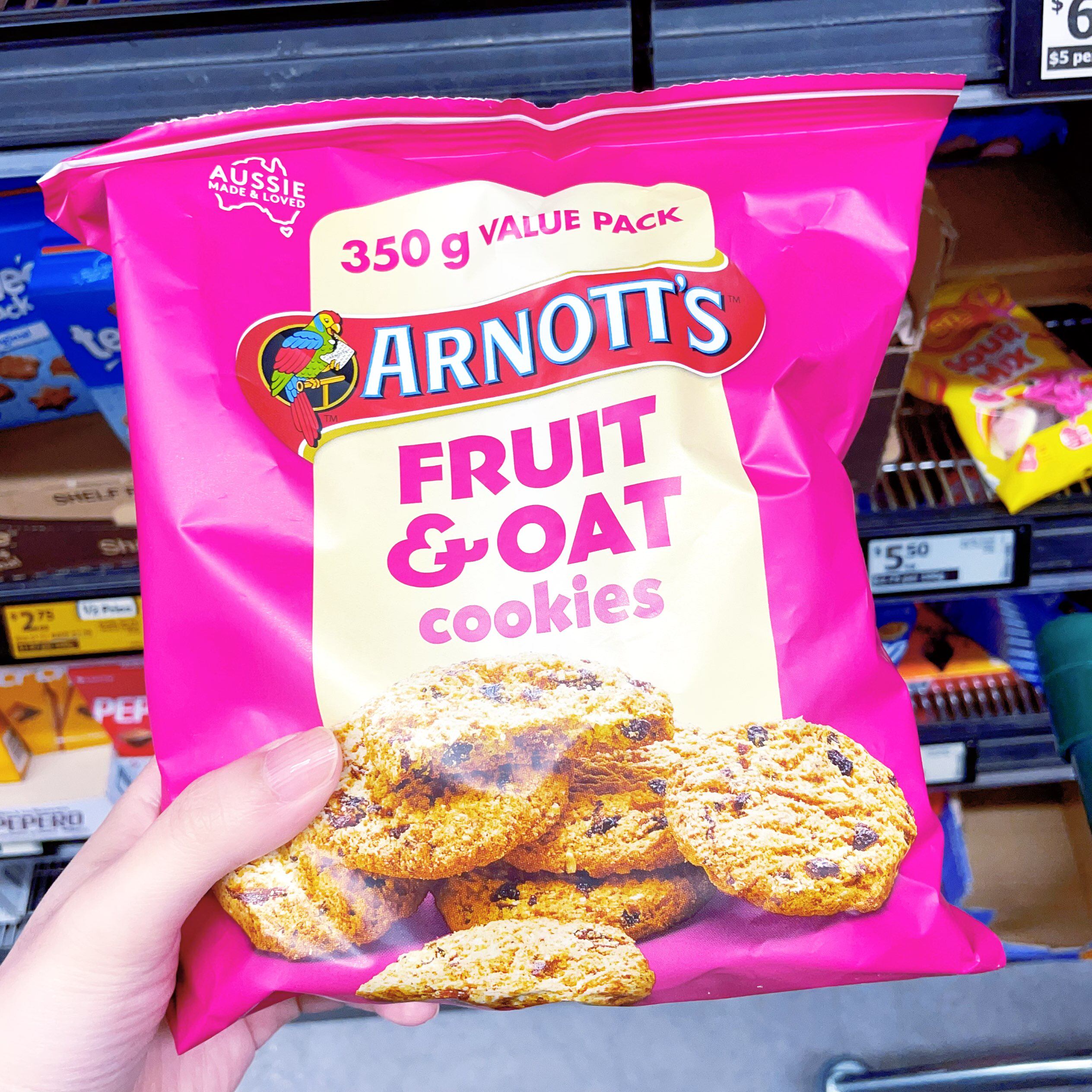 澳洲代购直邮 arnotts 雅乐思 健康燕麦饼干 白巧曲奇 350g