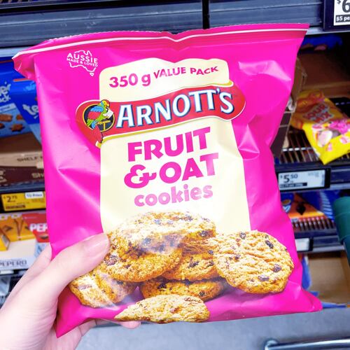 澳洲代购直邮 arnotts 雅乐思 健康燕麦饼干 白巧曲奇 350g