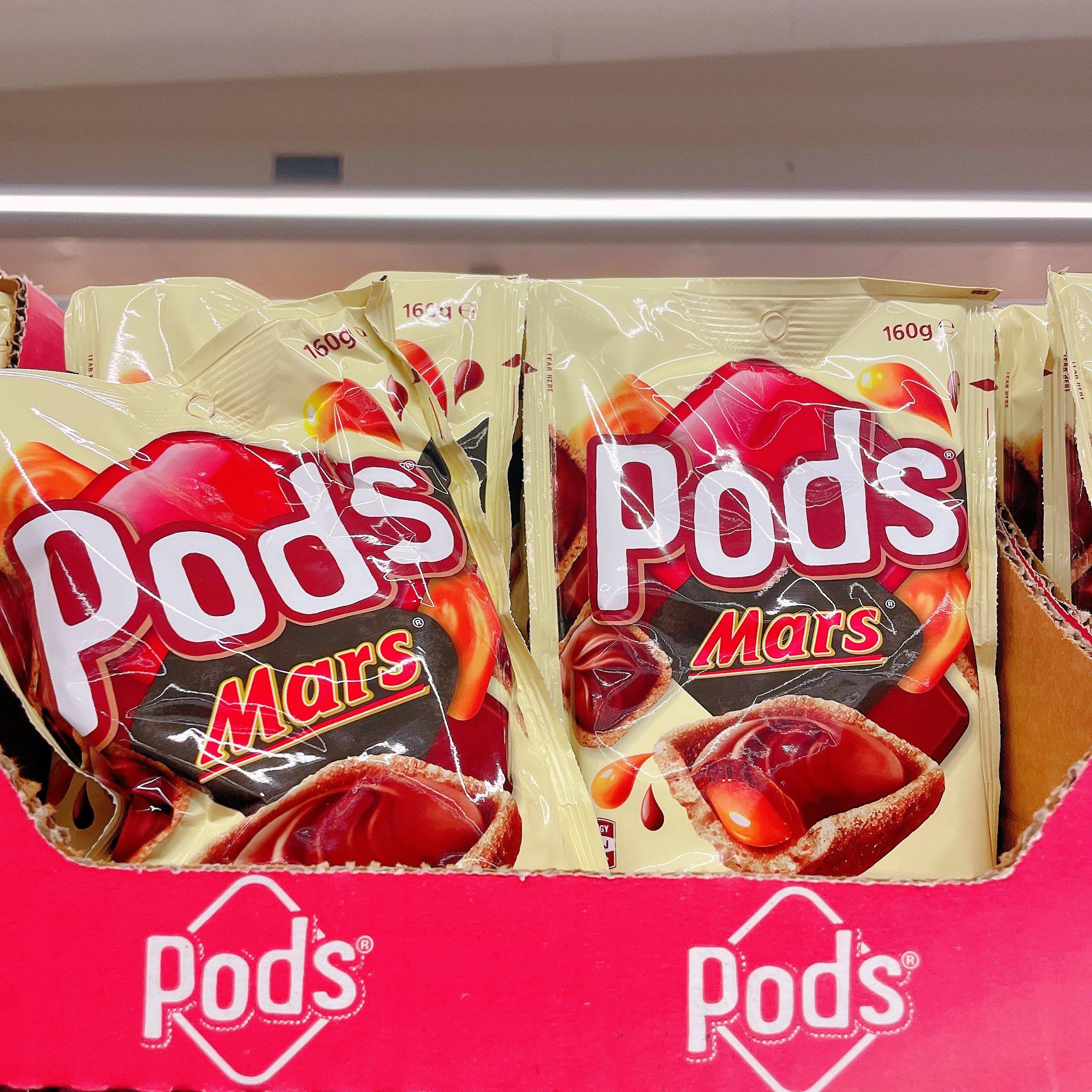 澳洲代购直邮 mars 玛氏 pods 国民巧克力牛奶夹心脆粒酥饼干160g