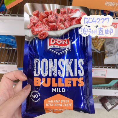 M家澳洲Donski Bullets微辣香肠条 含6g高蛋白 无需冷藏 45g