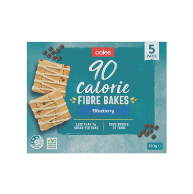 澳洲代购直邮Coles 90 Calorie Fibre Bakes高纤90卡路里巧克力棒