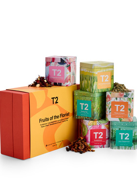 澳洲直邮T2明星系列Fruits of the Florist花茶锡罐礼盒 伴手礼