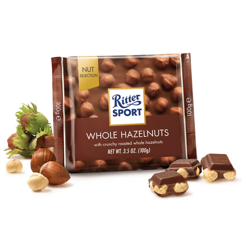 澳洲代购直邮 ritter sport 瑞特滋 坚果牛奶巧克力 威化饼 100g