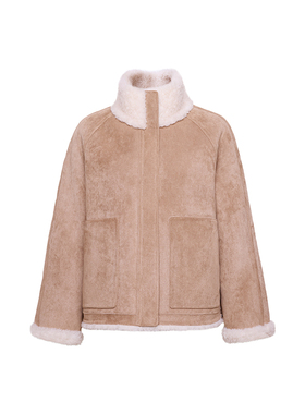 TRACYCHU白色卷卷羊毛双面穿休闲大衣时尚休闲保暖百搭款冬季新款