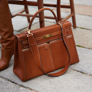 新品 首饰袋 lakis35高级感冬季 H原皮金棕马鞍皮lakis40 TRACYCHU