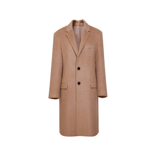 TRACYCHU蚕丝骆驼绒米色奢华复古风大衣优雅大气百搭气质冬季 新款