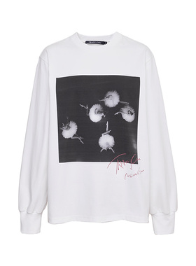 TRACYCHU Ballet芭蕾女孩艺术系列印花休闲百搭款T恤白色千金洋气