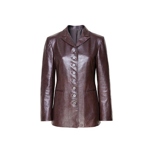 新品 羊皮外套贵气老钱风松弛感冬季 BABY羊皮复古风猎装 TRACYCHU