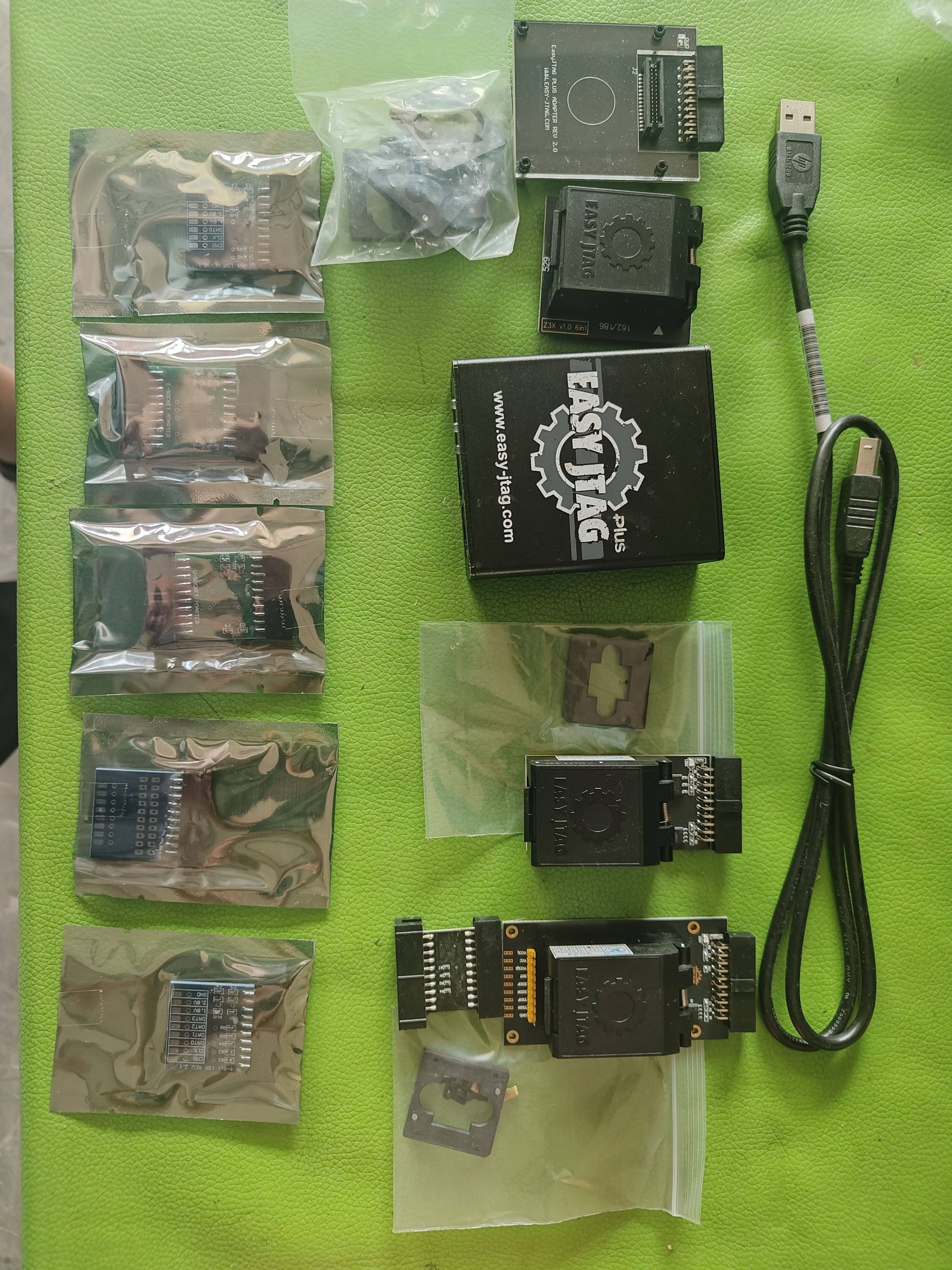 Easy JTAG Plus Box主机+UFS 153+UFS 254编程器活动座子飞线小板