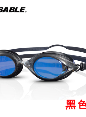 Sable黑貂近视专业游泳镜101镀膜两眼可不同度数RS-3镀蓝膜3D镜片