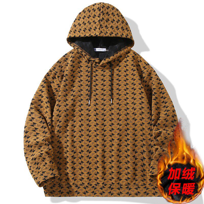 特大码400斤男女装300加肥加大毛衣针织秋冬加绒加厚连帽卫衣外套