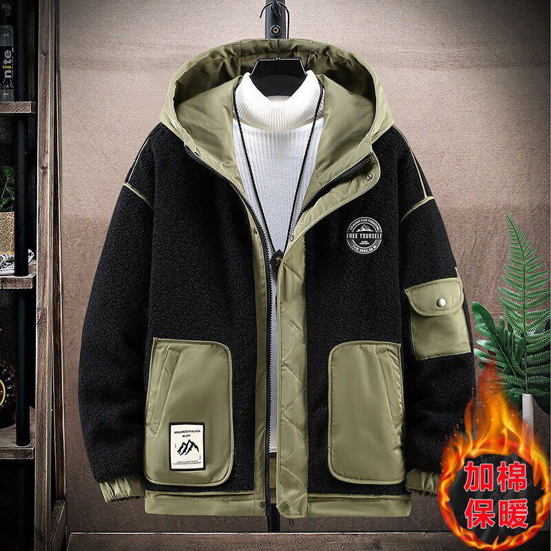 大号胖子肥佬夹棉棉服外套300