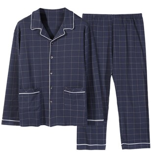 春秋宽松肥佬300斤320斤家居服 400斤长袖 特大码 350斤睡衣纯棉男士