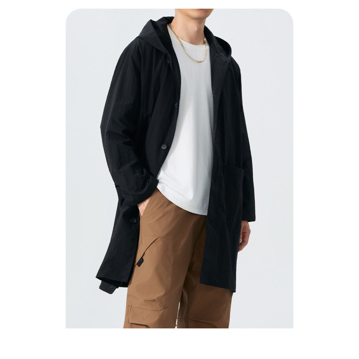 超大号潮风衣宽松外套加肥加大号