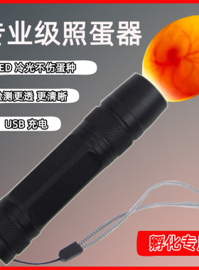 照蛋器孵化机可充电LED手电小型验蛋机芦丁鸡蛋受精率照蛋灯