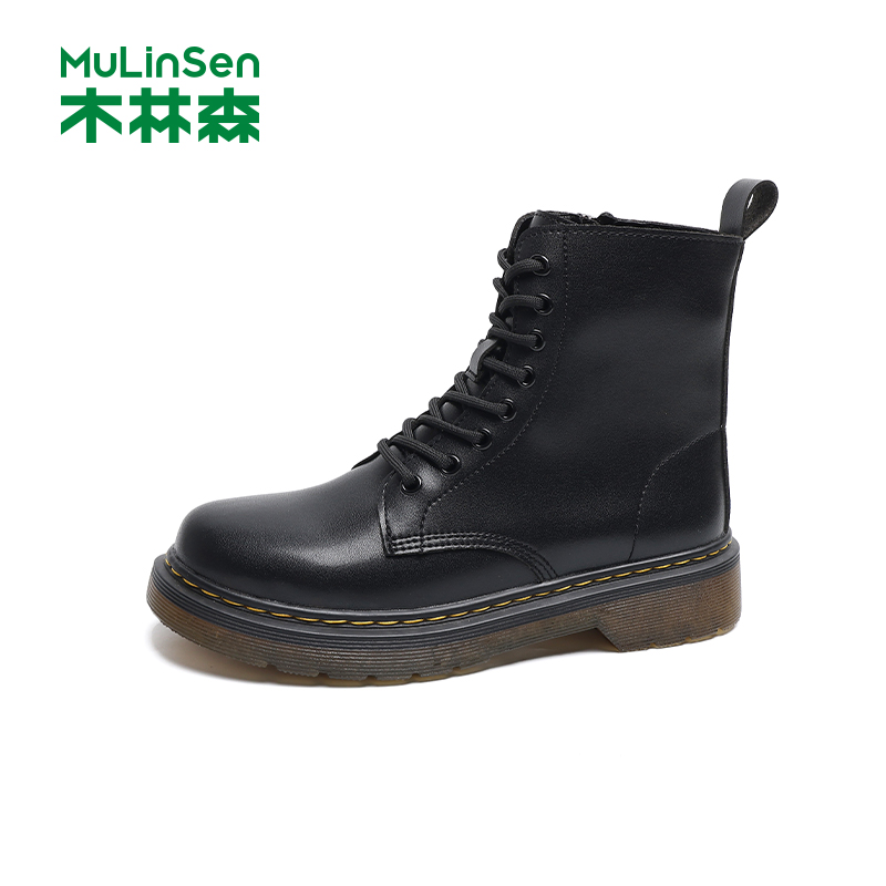 木林森短靴复古英伦马丁靴