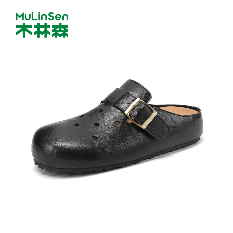 木林森女鞋2026春季新款复古软底舒适勃肯鞋厚底一脚蹬女士穆勒鞋,女鞋,穆勒鞋,淘宝优惠券,粉丝福利购,淘宝优惠卷