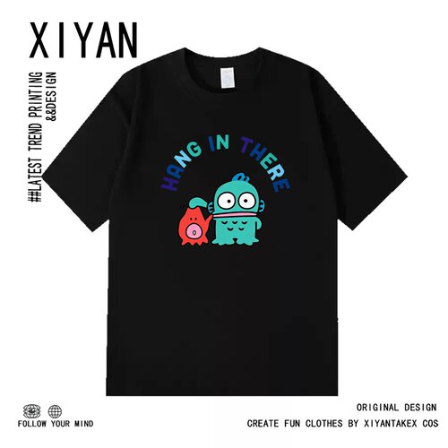 三丽鸥汉顿丑鱼纯棉短袖T恤女