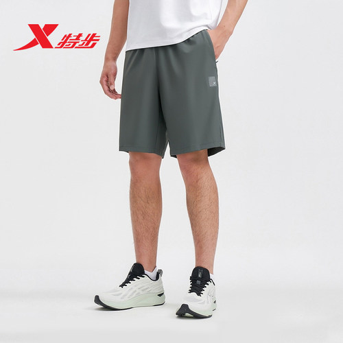 特步冰丝运动五分裤男夏季宽松版