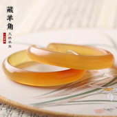 天然羊角血丝手镯手工抛光活口圆润清肝明目民族风女式 镯子