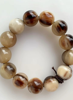 天然牛角手串男女款情侣手链文玩藏式念珠圆珠民族风饰品