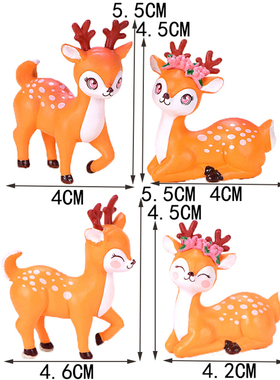 卡通动物PVC公仔烘焙蛋糕装饰品