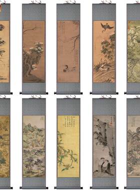 明董其昌葑泾仿古图文征明山水图古代仿古山水名家字画d酒店装饰