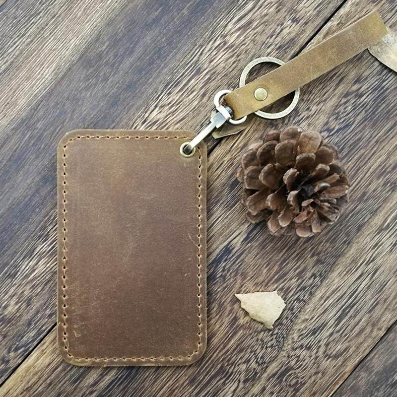 真皮单卡包地铁公交卡套银行卡头层疯马皮复古文艺钥匙感应套简约