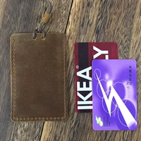 Кожаный картхолдер, прочный чехол для проездного подходит для мужчин и женщин, воловья кожа