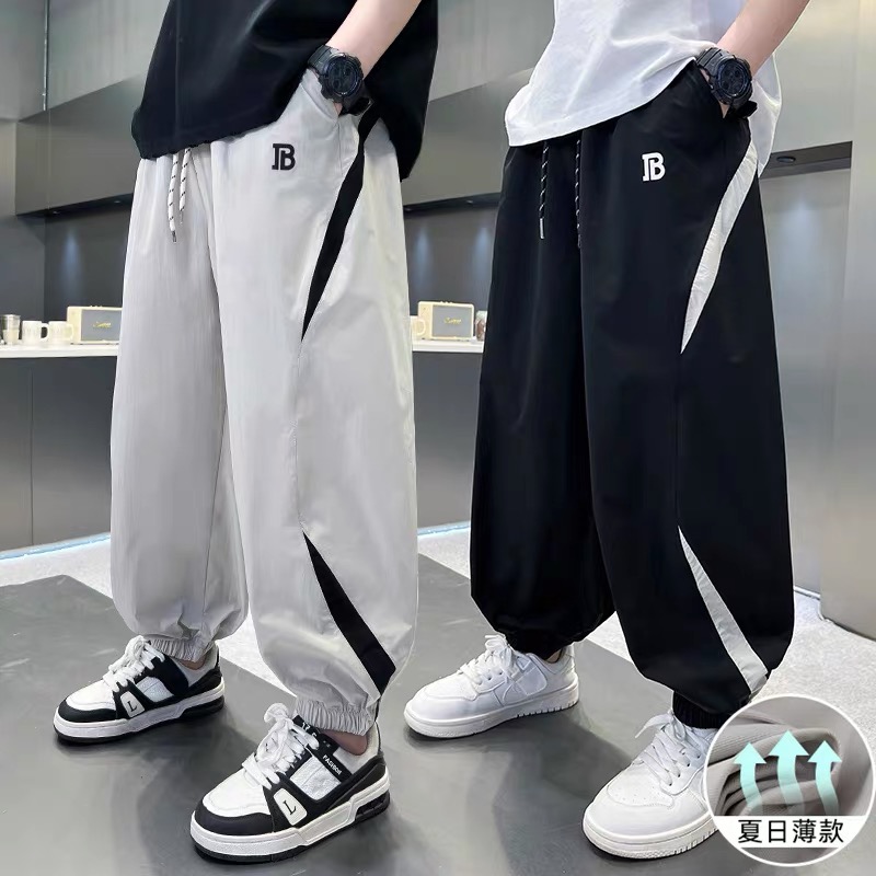 男童薄款工装裤夏季冰丝裤