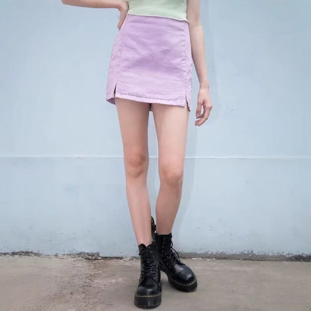 小海鸥高腰显瘦包臀牛仔裙