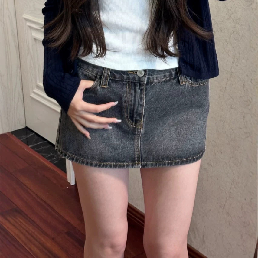 小海鸥高腰牛仔短裙16