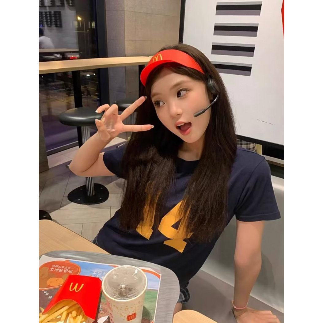 小海鸥藏青黄14印花短袖