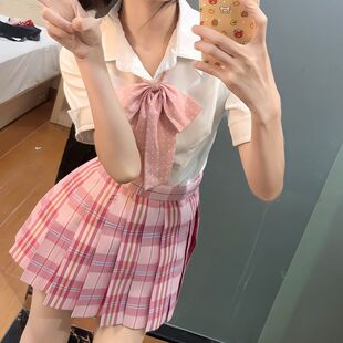 复古格纹JK制服短裙2026冬季新款显瘦潮流女生