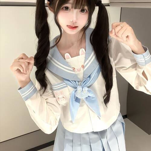原创欧咪兔正版萌款幼稚园jk制服学院可爱甜美水手服短袖套装