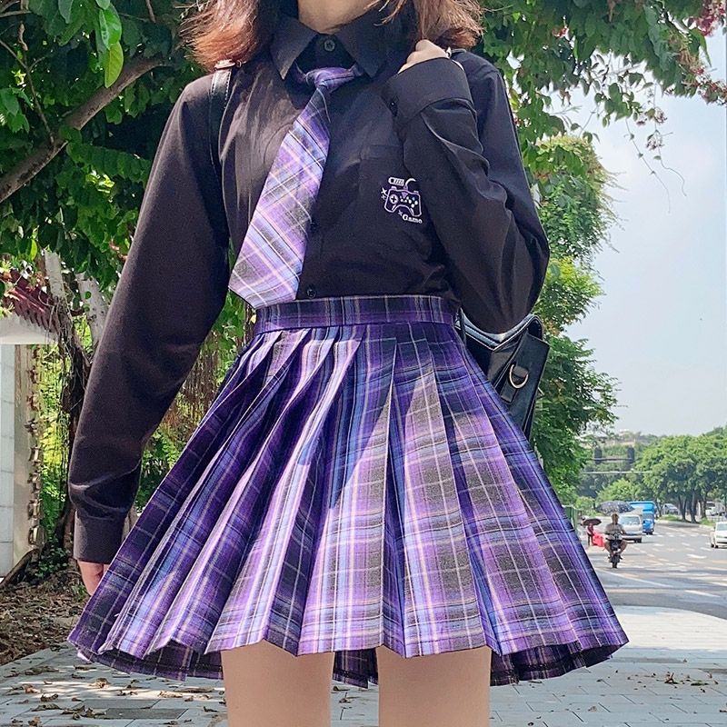 电竞少女暗黑系不良jk长袖衬衫秋冬季学院风jk制服裙正版套装全套