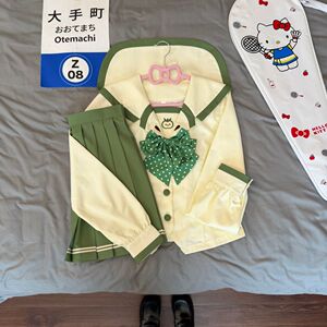 【绿果果】临晚心原创jk制服套装甜美可爱收腰水手服日系学院风女