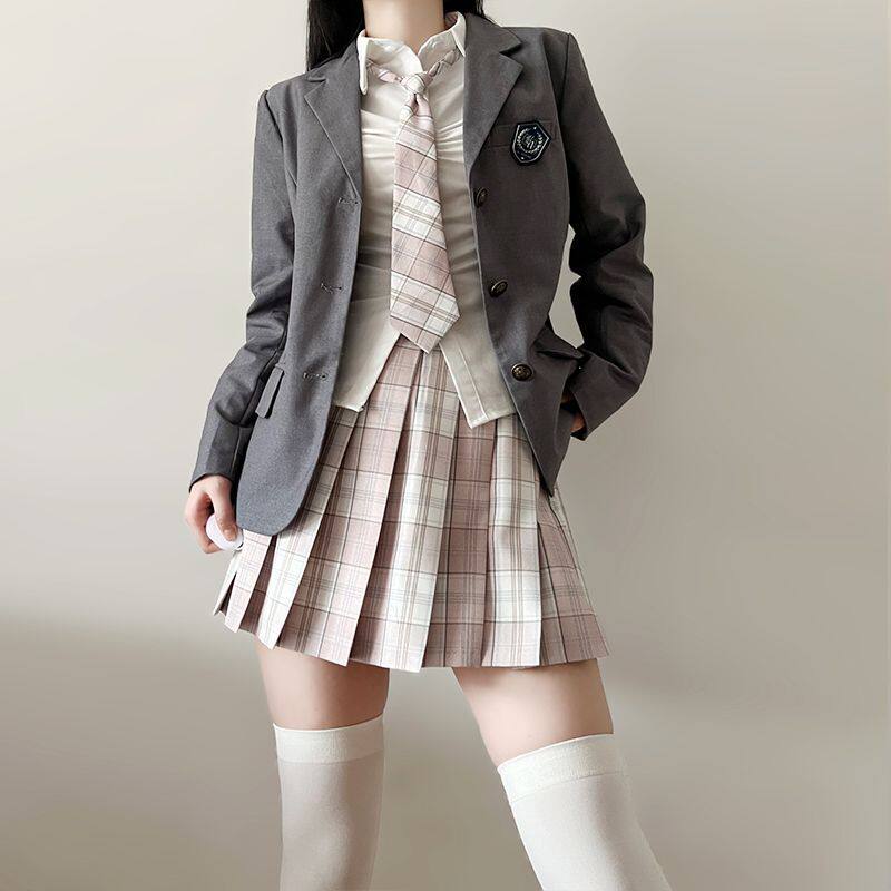 宇宙光环原创jk制服西装外套新款学院套装正版西服套装纯欲六件套