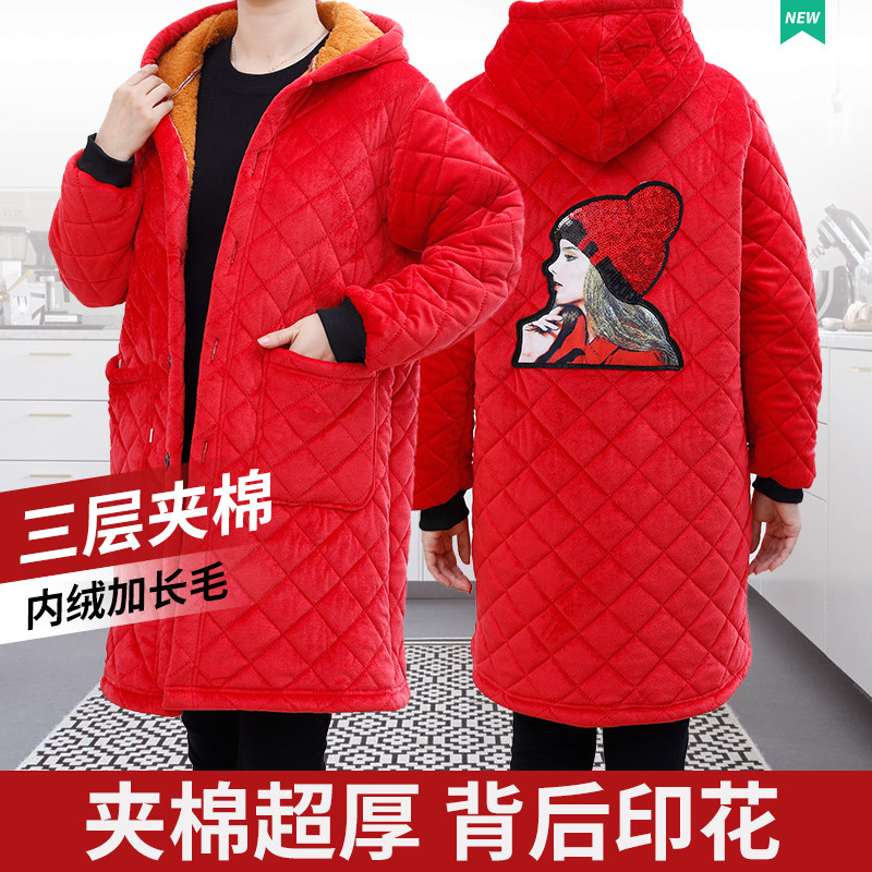 冬季三层保暖加厚罩衣大人女长袖加绒夹棉工作服男士厨房围裙外套,家庭/个人清洁工具,围裙,淘宝优惠券,粉丝福利购,淘宝优惠卷