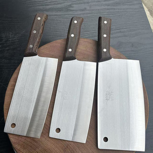 广西仙湖刀具高碳钢手工锻打厨师专用菜刀超薄锋利斩切两用刀家用