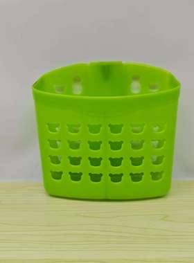 筷子筒厨房多功能收纳篮绿色塑料收纳篮镂空双格餐具笼厨房储物